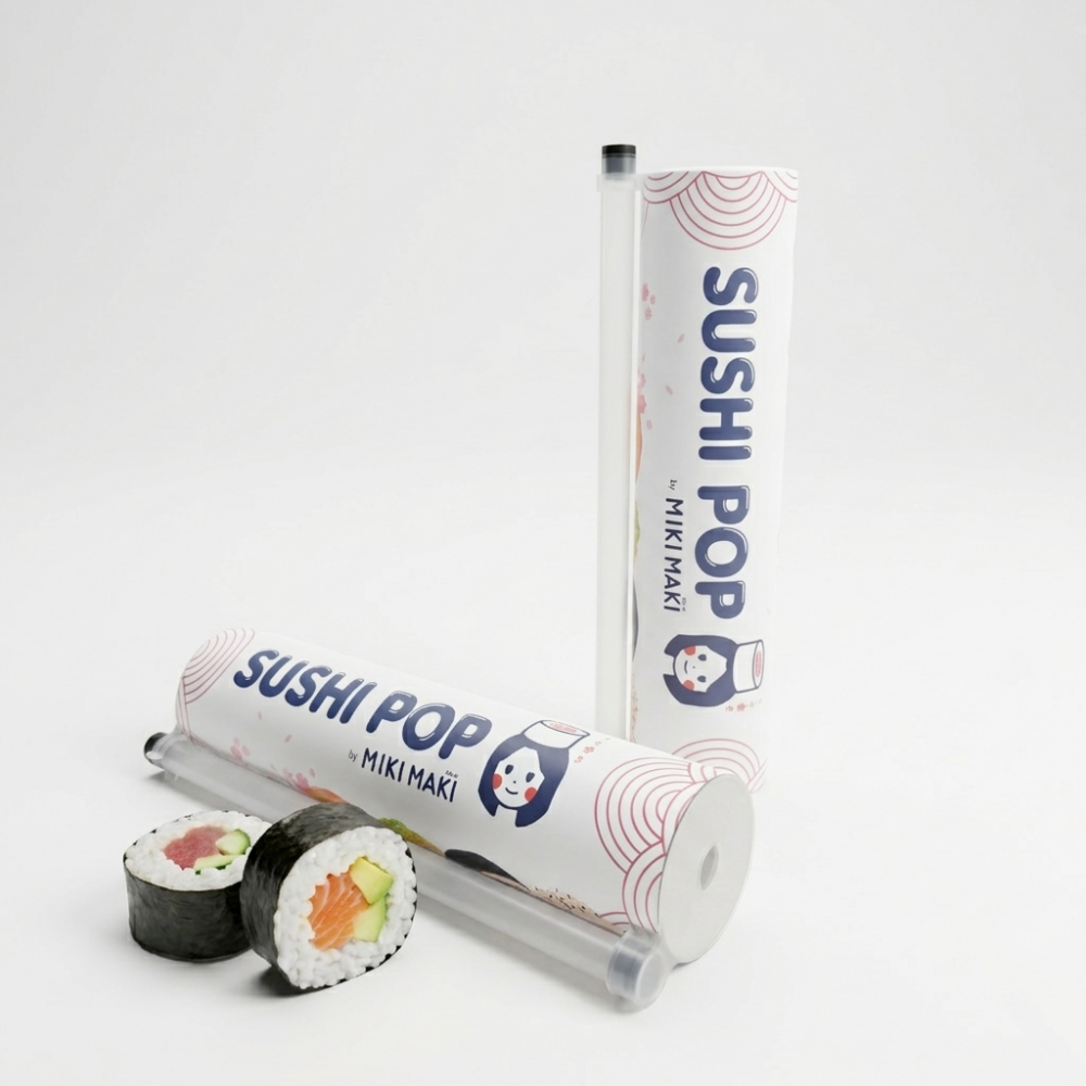 Food Grade Custom Logo Paper Tube Packaging for Sushi Takeout and Grab-and-Go