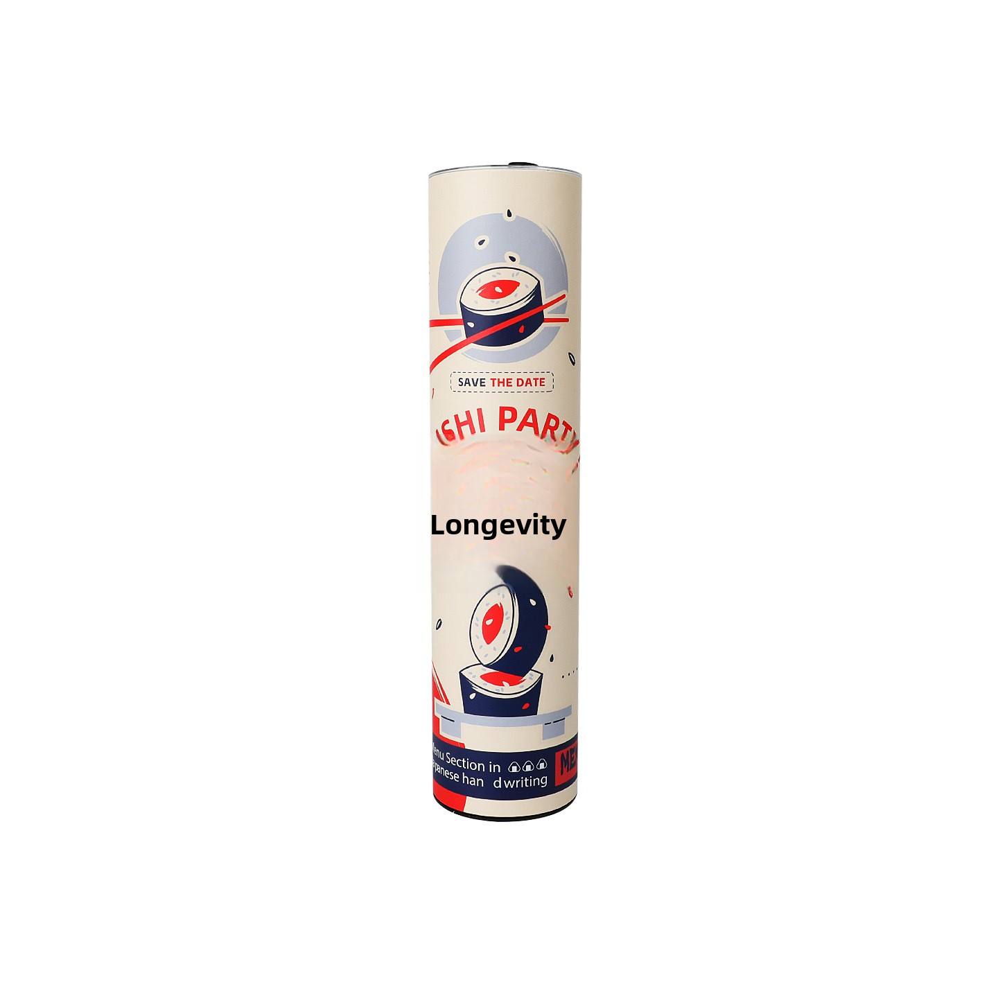 Biodegradable Custom Sushi Push Pop Paper Tube Packaging with Soy Sauce Tube for Food Takeaway