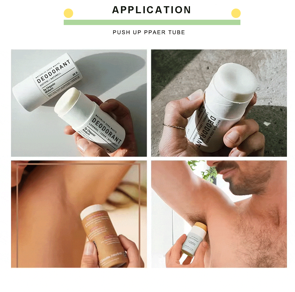 Eco Friendly Custom Design Push Up Paper Tube Round Cylinder Packaging For Lip Balm Deodorant
