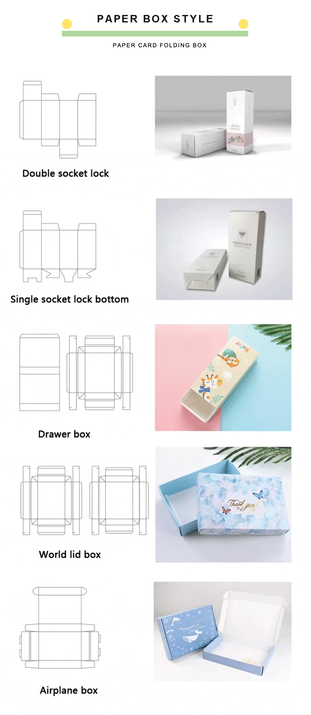 Eco Friendly Paper Box Packaging For Chocolate Folding Boxes