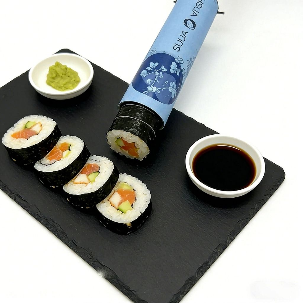 Eco Friendly Sushi Push Pop Tube Packaging Food Grade with Sauce Container Chopsticks