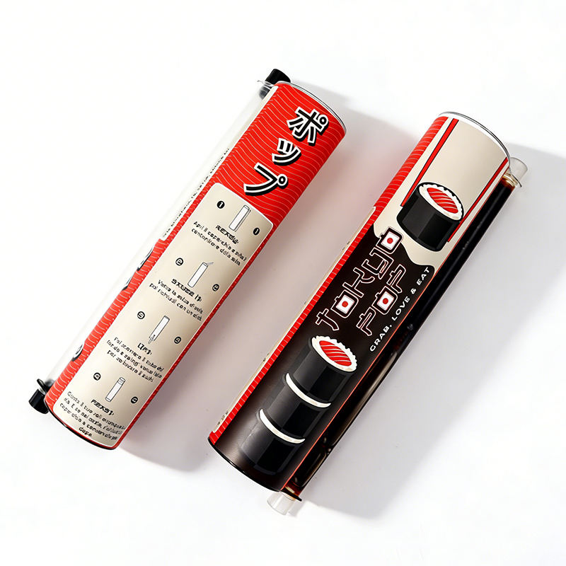 Customized Sushi Push Up Paper Tube Packaging Food Grade with Sauce Container Chopsticks