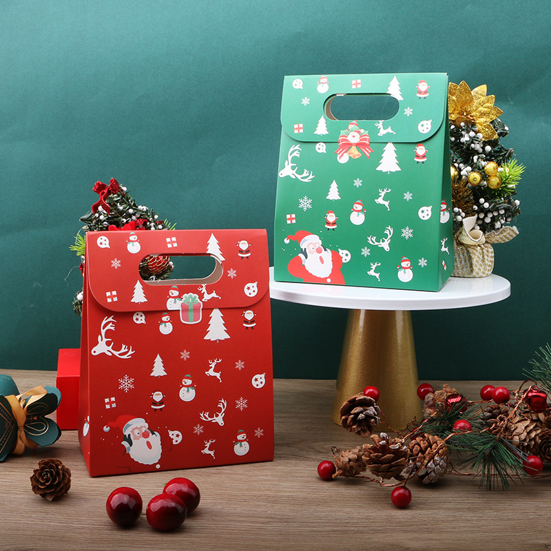 Custom Christmas Paper Gift Bags with Handles
