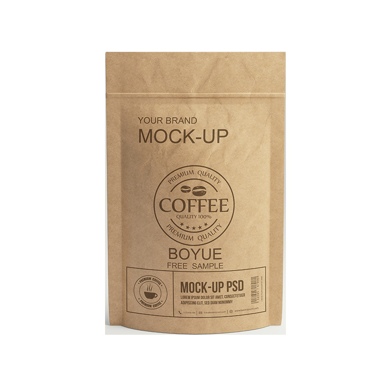 Eco Friendly Kraft Paper Stand Up Bags with Custom Printing