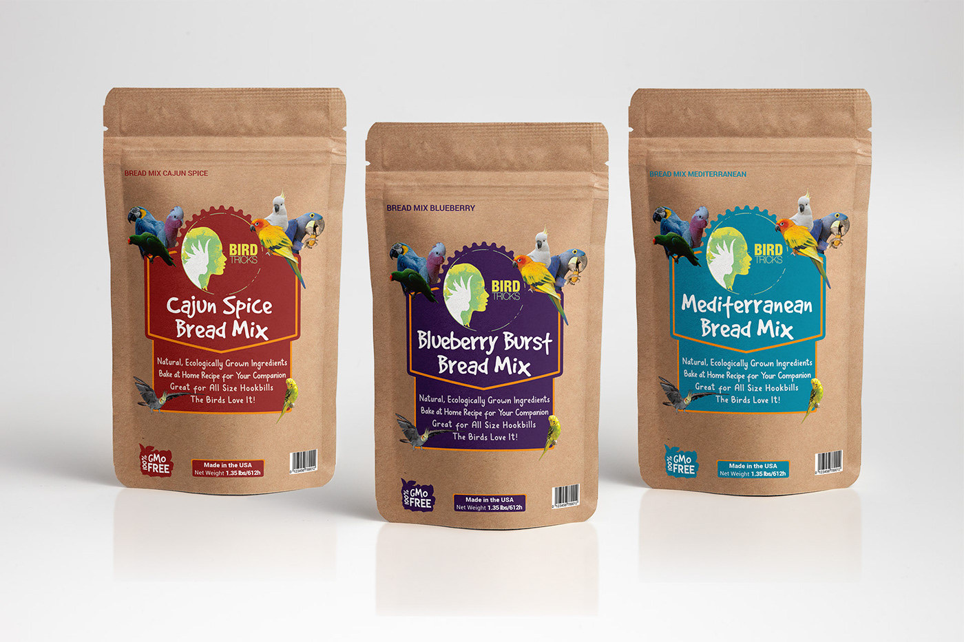 Eco Friendly Kraft Paper Stand Up Bags with Custom Printing