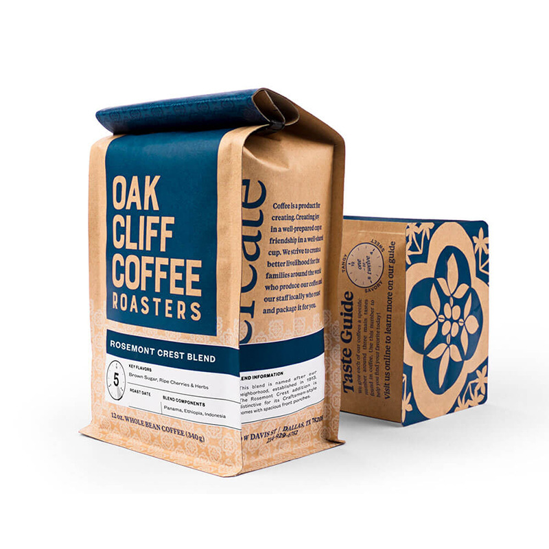 Custom Printed Paper Stand Up Bags for Snacks and Coffee