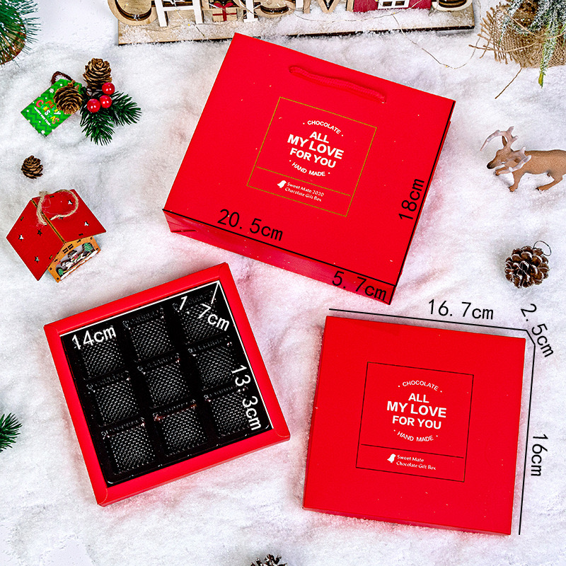 Christmas Chocolate Paper Box Packaging Customized