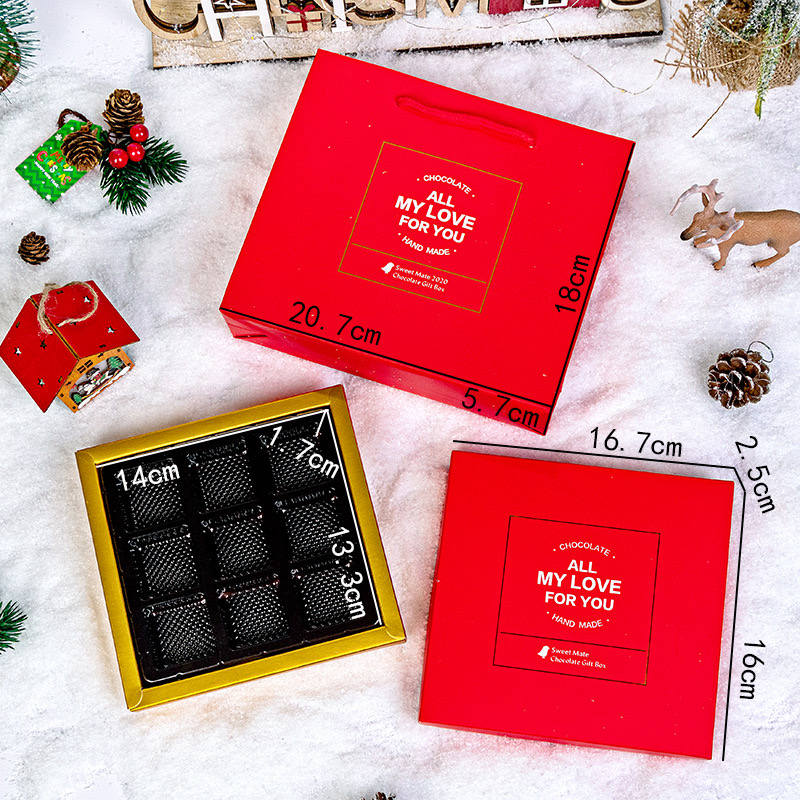 Christmas Chocolate Paper Box Packaging Customized