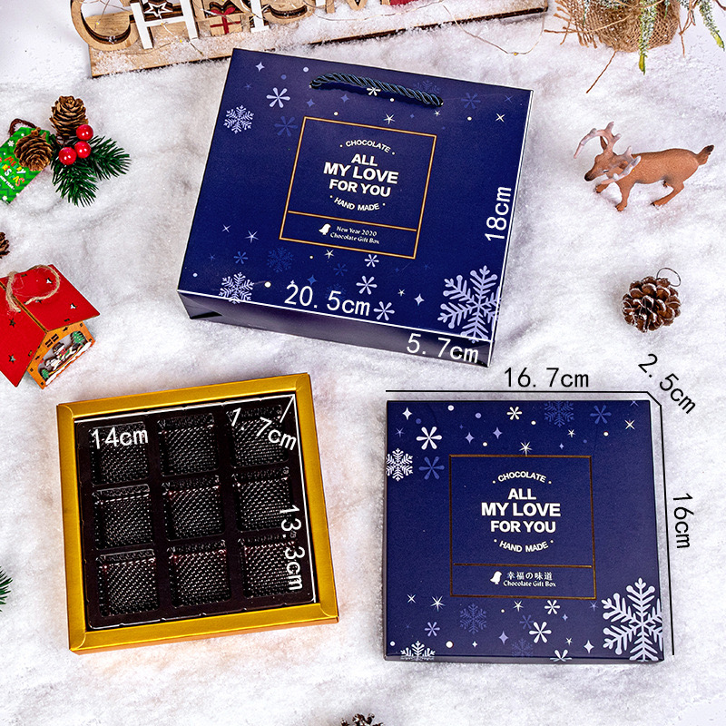 Christmas Chocolate Paper Box Packaging Customized