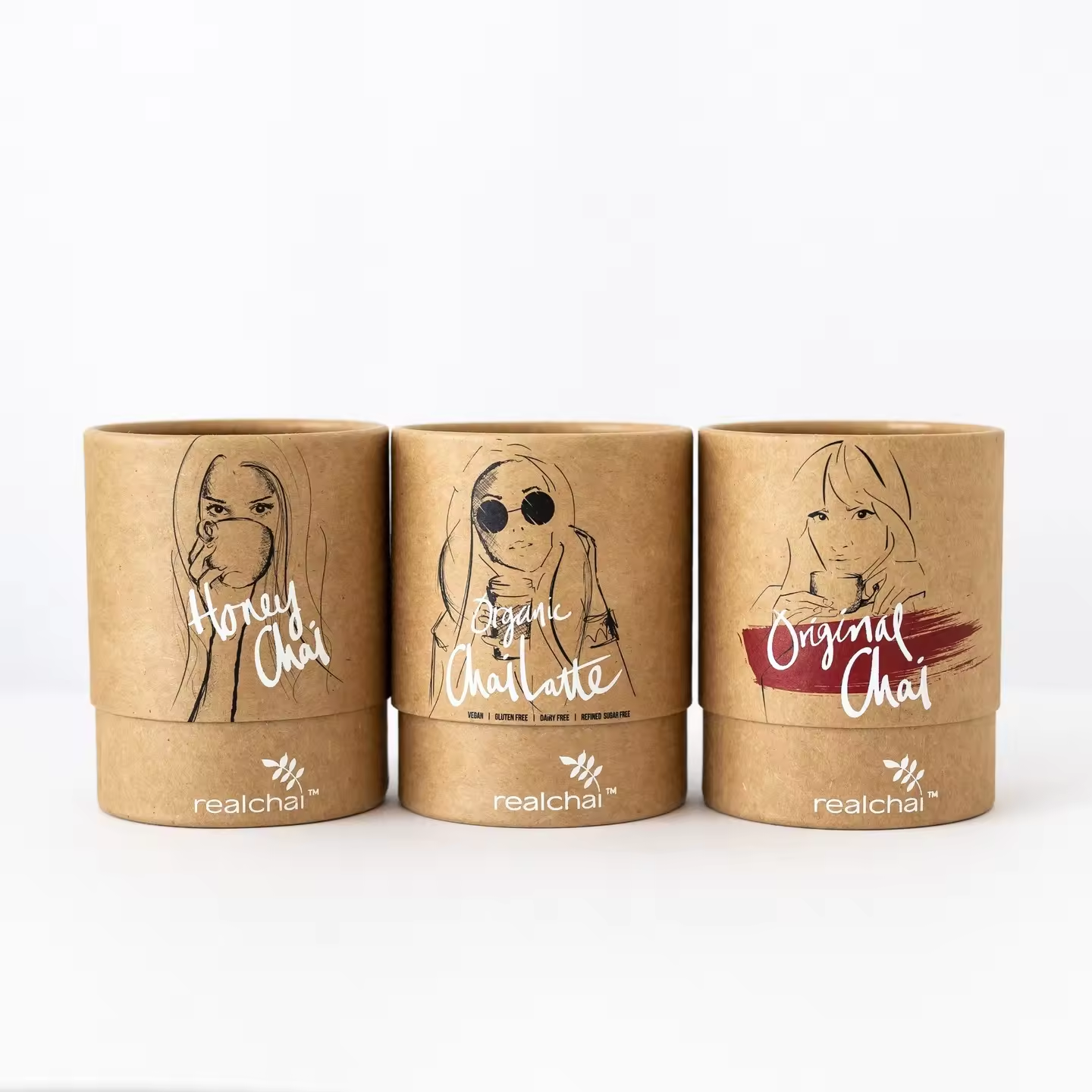 Custom Printed Food Grade Paper Tube Packaging for Loose Leaf Tea