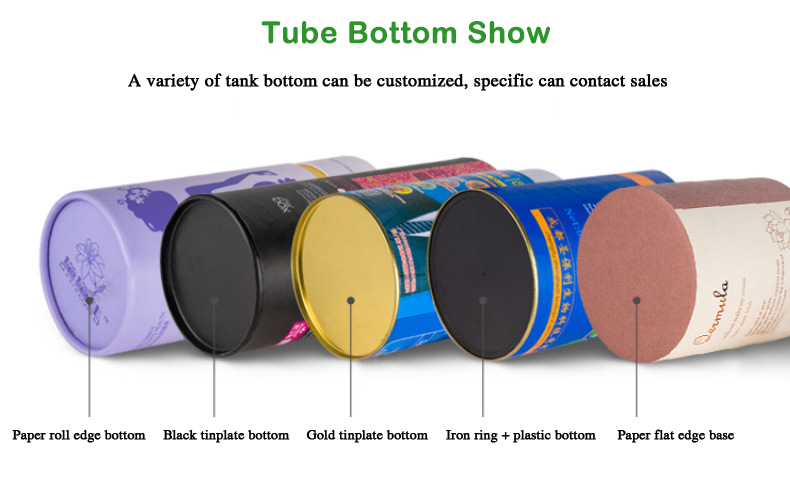 Food Grade Paper Tube With Metal Lid for Tea/Chocolate