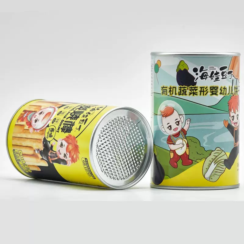 Food Grade Paper Tube Packaging with Easy Peel-Off Lid for Food Products