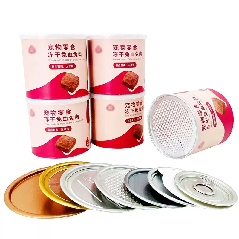 Food Grade Paper Tube Packaging with Easy Peel-Off Lid for Food Products