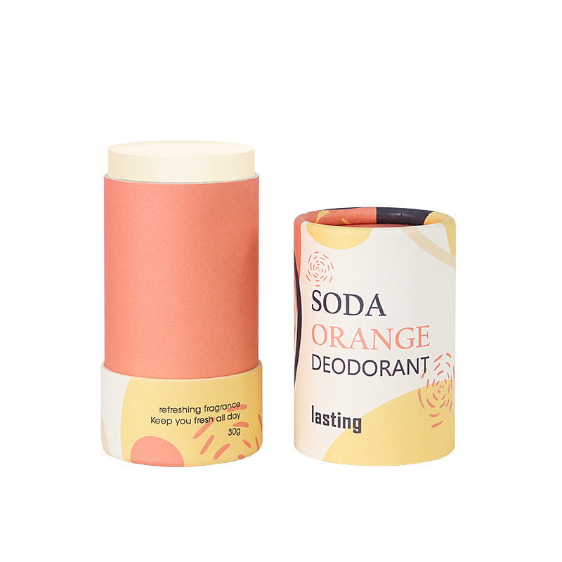 Eco-Friendly Push-Up Paper Tube Packaging with Custom Design for Lip Balm and Deodorant