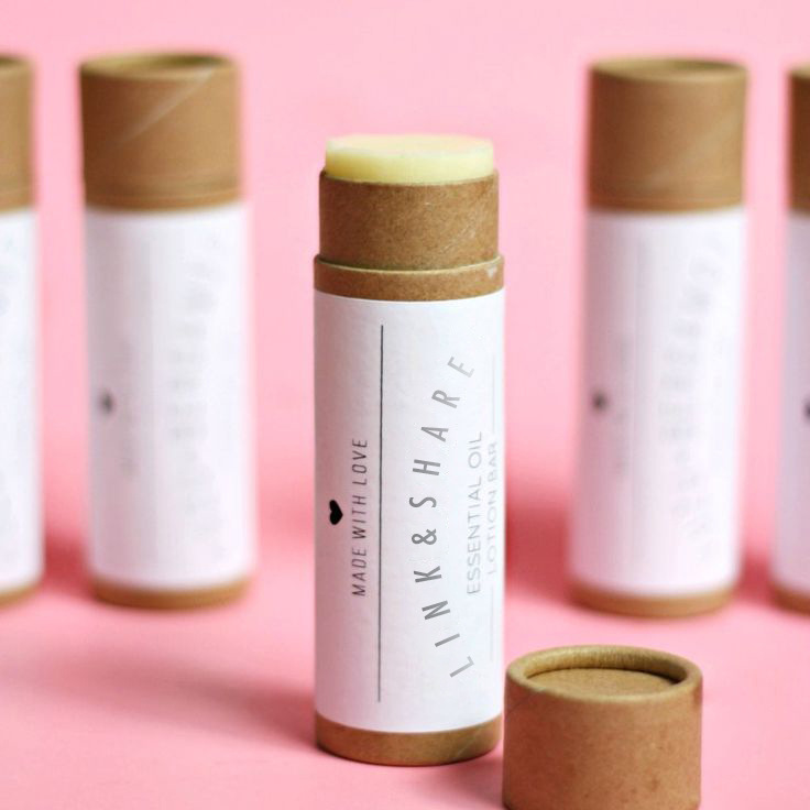 Custom Printed Sustainable Paper Tube Packaging for Lip Balm & Deodorant Stick Products<