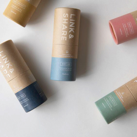 Custom Printed Sustainable Paper Tube Packaging for Lip Balm & Deodorant Stick Products
