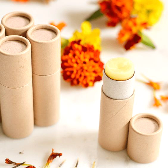 Custom Printed Sustainable Paper Tube Packaging for Lip Balm & Deodorant Stick Products