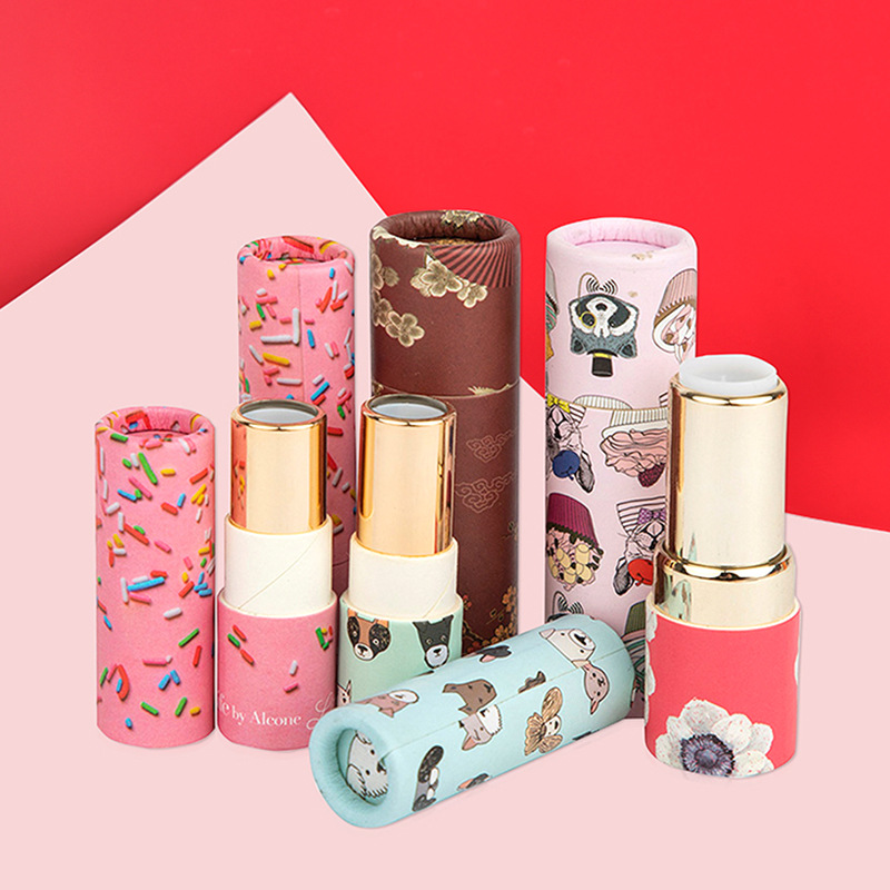Eco-Friendly Twist-Up Paper Tube Packaging for Lip Balm