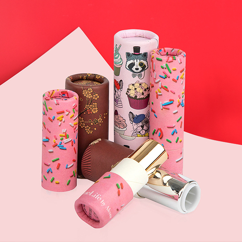 Eco-Friendly Twist-Up Paper Tube Packaging for Lip Balm
